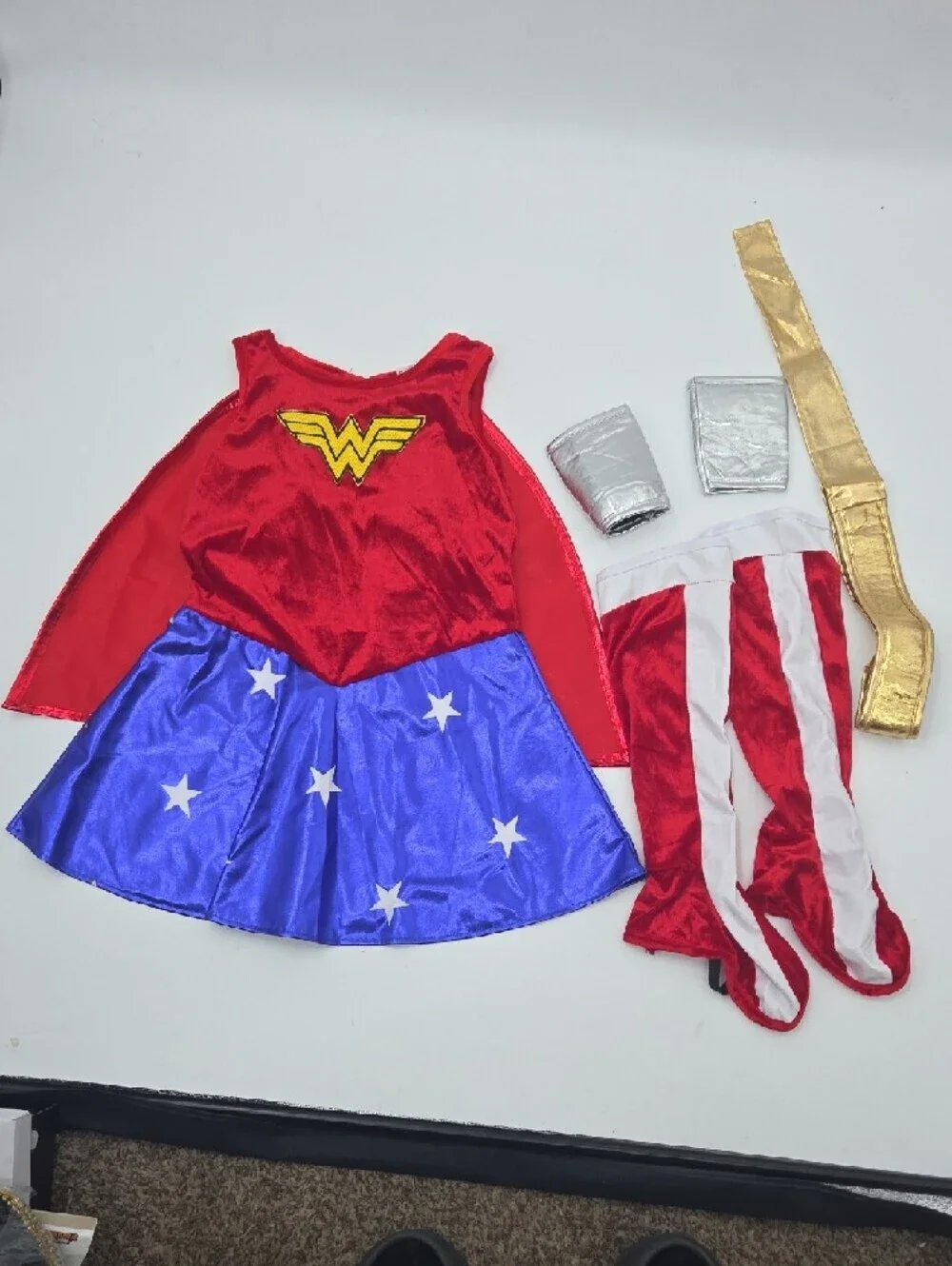 Wonder Woman Kids Red & Blue Superhero Costume